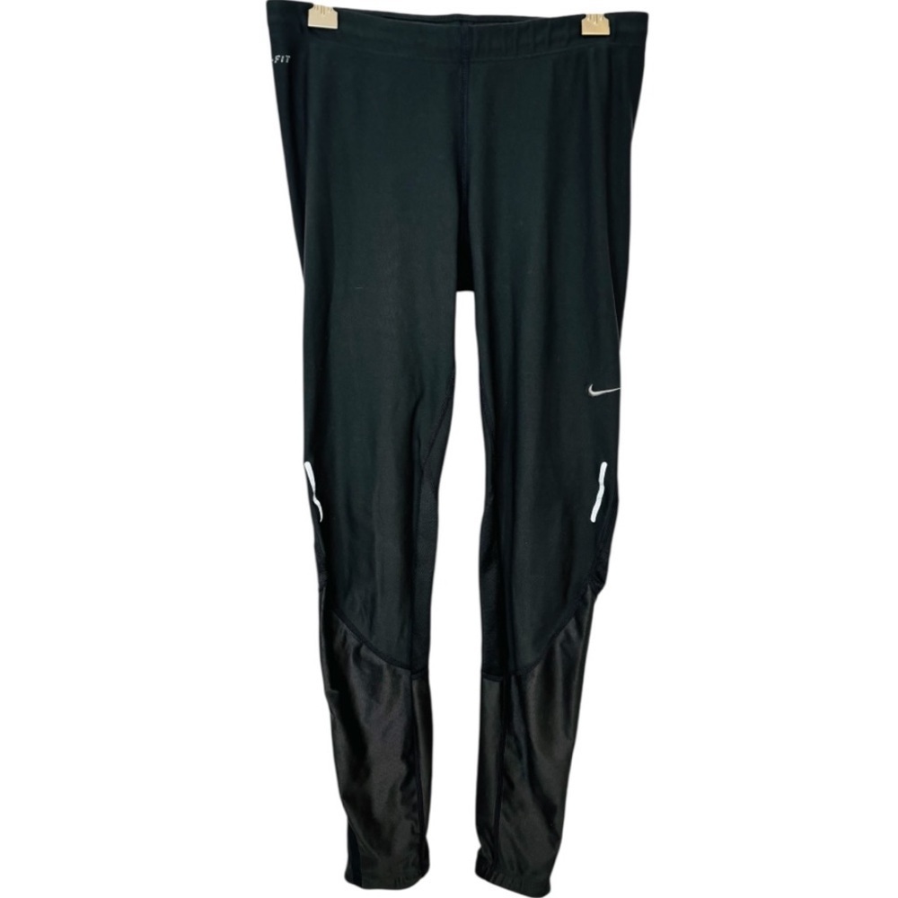 Nike Women’s Dri-Fit Black Performance Leggings with Rear Leg Zip Up Size XS
